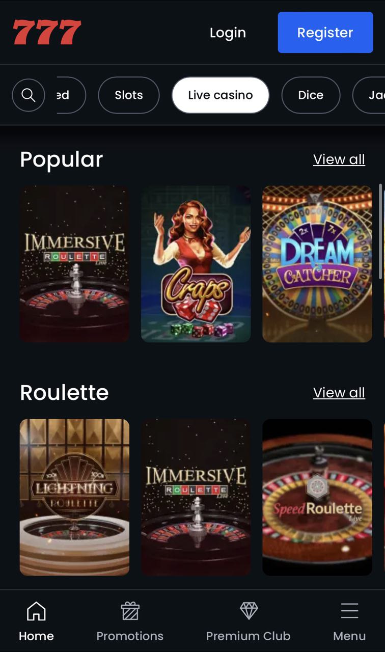 bet777 casino download for android