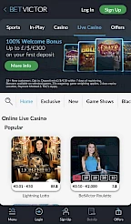 Betvictor App Screenshot