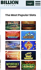 Billion Casino App Screenshot