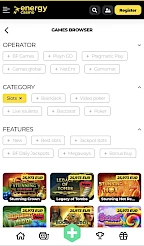 Energy casino App Screenshot