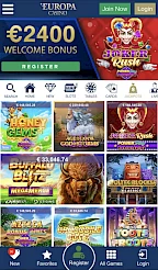 Europa casino App Screenshot