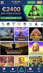 Europa casino App Screenshot