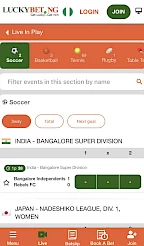 Lucky bet App Screenshot