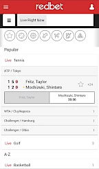 Redbet App Screenshot