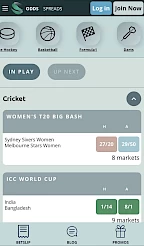 Sporting Index App Screenshot