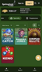 Springbok casino App Screenshot